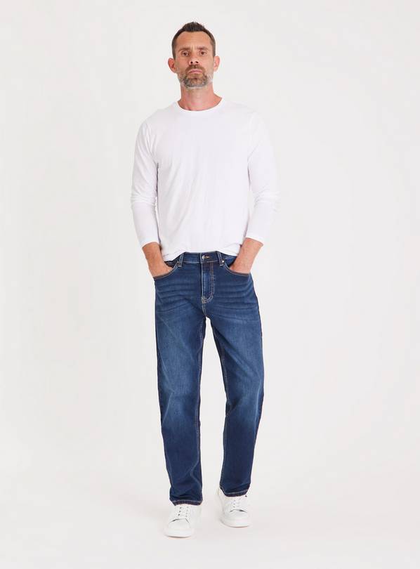 Straight leg deals jeans with stretch